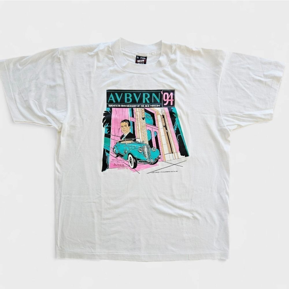 NWT Deadstock Vintage Auburn Cord Duesenberg Museum 1994 Festival Tee T-Shirt XL
